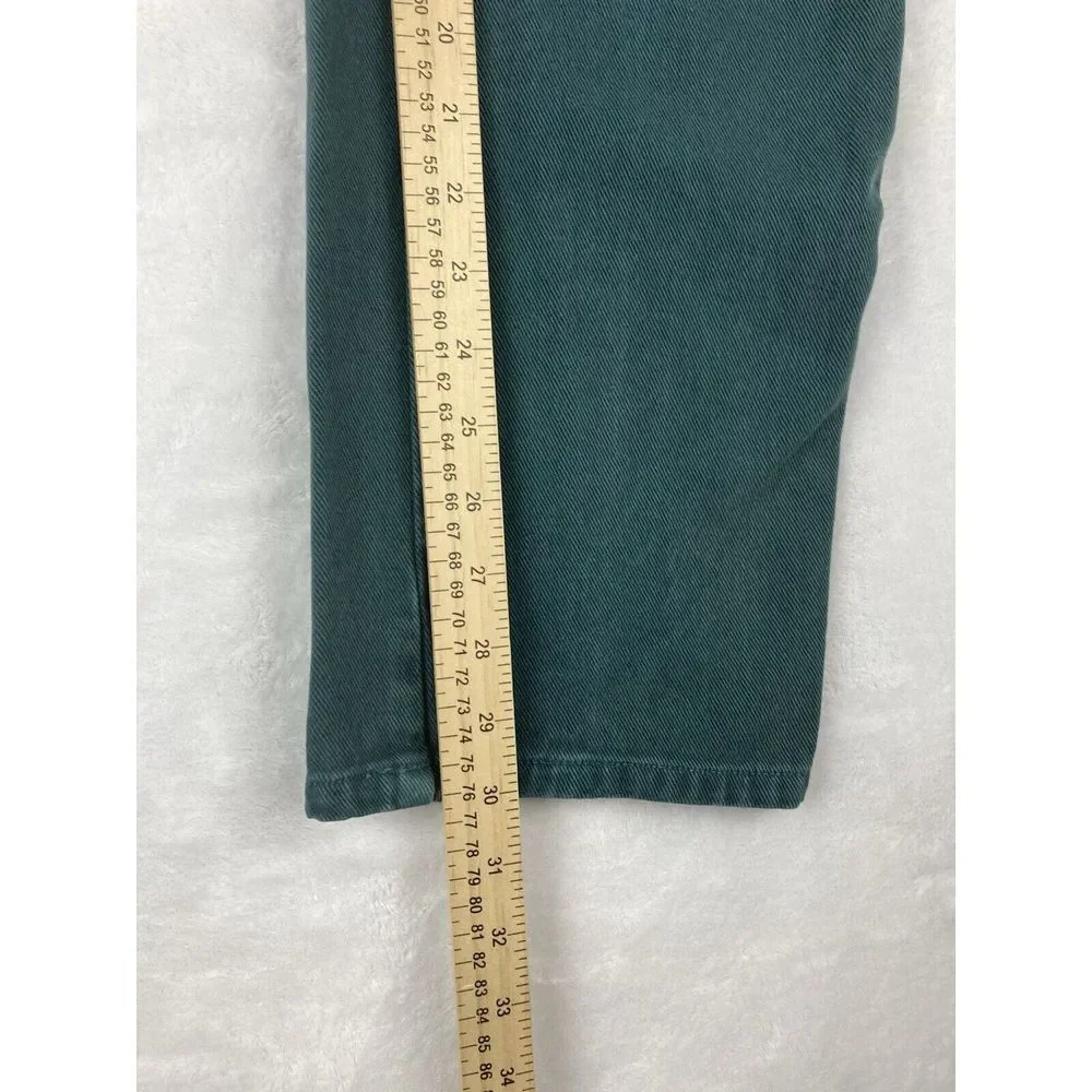Get Spoiled by Squeeze Womens Forest Green Button Fly Jeans Straight Leg Size 11